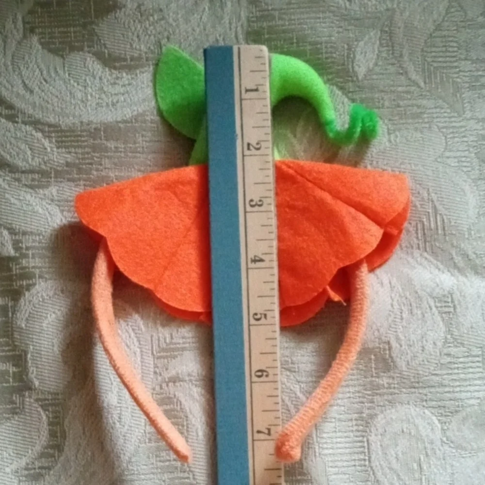 Kids Pumpkin Costume Hat with Green Stem